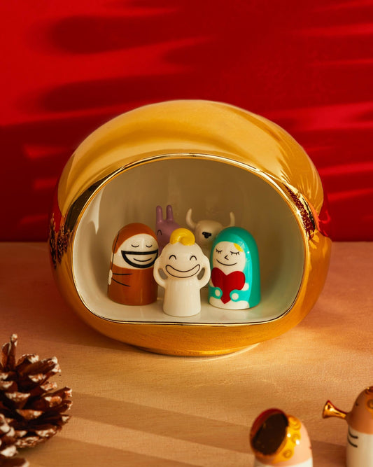 Alessi - Presepe / Crèche de Noël blanche en porcelaine