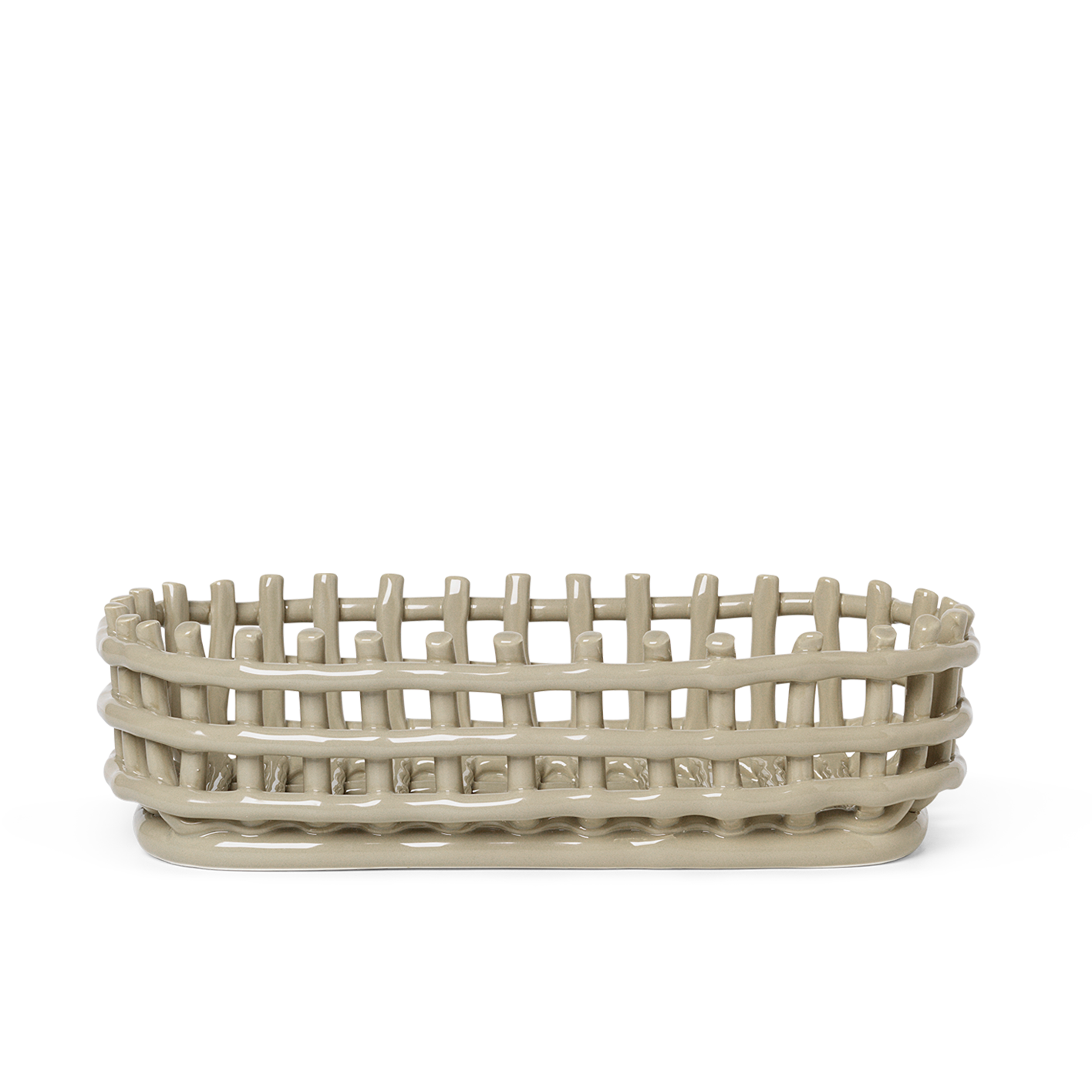 Ferm Living - Panier en céramique - Ovale - Cachemire