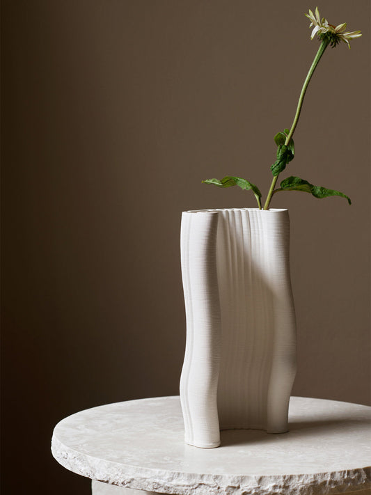 Ferm Living - Vase Moire - H30 - Blanc cassé