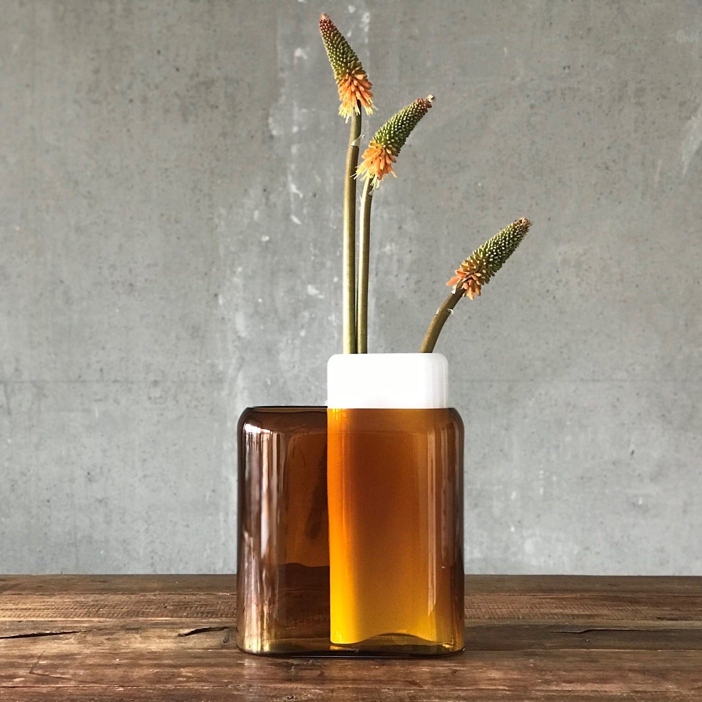 Nudeglass - Vase - Layers M couleur ambre
