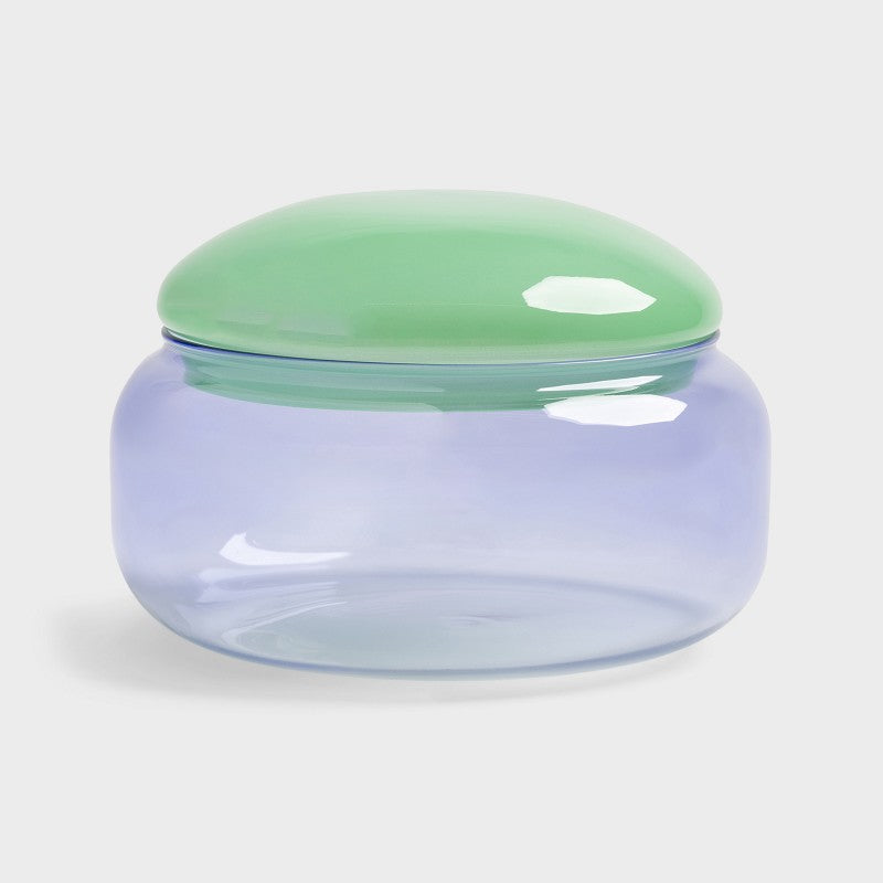 Klevering - Jarre ou boîte bouffante lilas en verre
