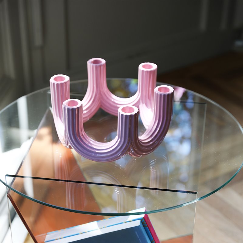 Klevering - Bougeoir churros rose