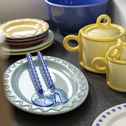 &klevering - Couverts à salade Sling bleu