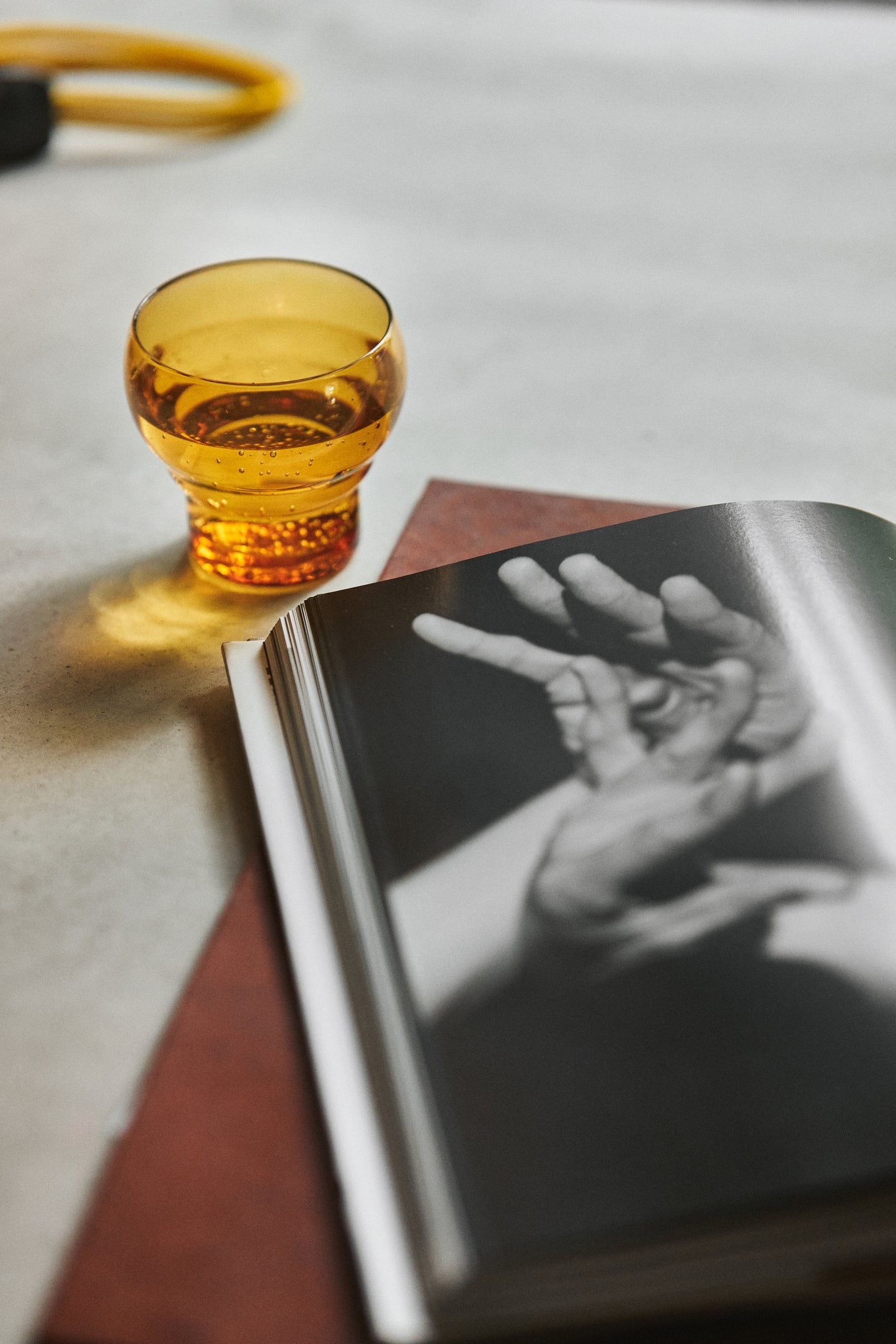 HK Living - Verres à bulbe ambre, ensemble de 4 Verrerie des années 70