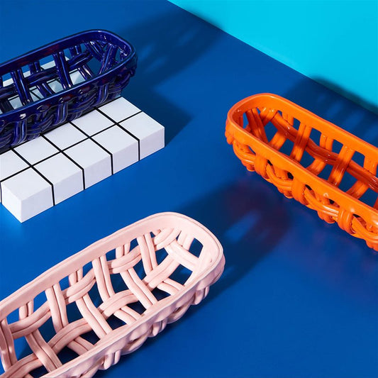 & klevering - Panier à pain rose