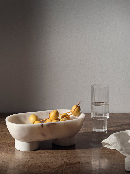 Ferm Living - Bol Alza en marbre blanc