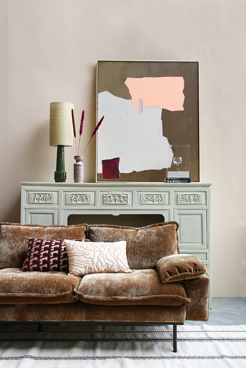 HK Living - Coussin géométrique bordeaux