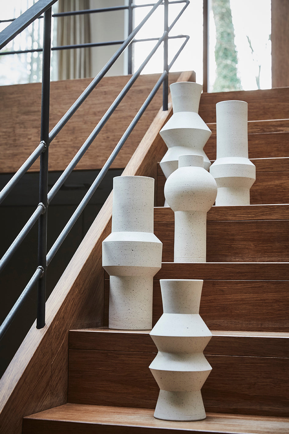 HK Living - Vase en argile moucheté - Angular L