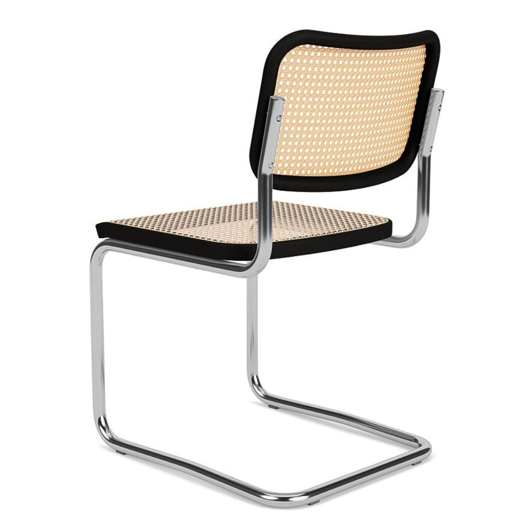 Knoll - Chaise - Cesca structure satiné noir de Marcel Breuer