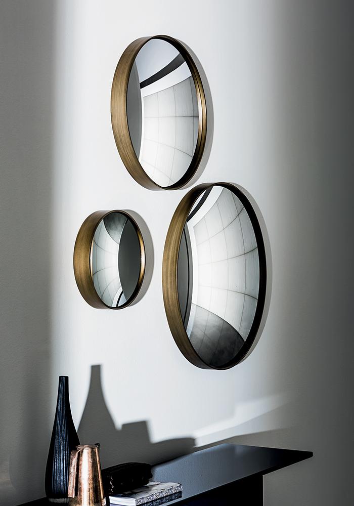 Sovet - Sail miroir String Ø 68 CONVEXE Aluminium bruni
