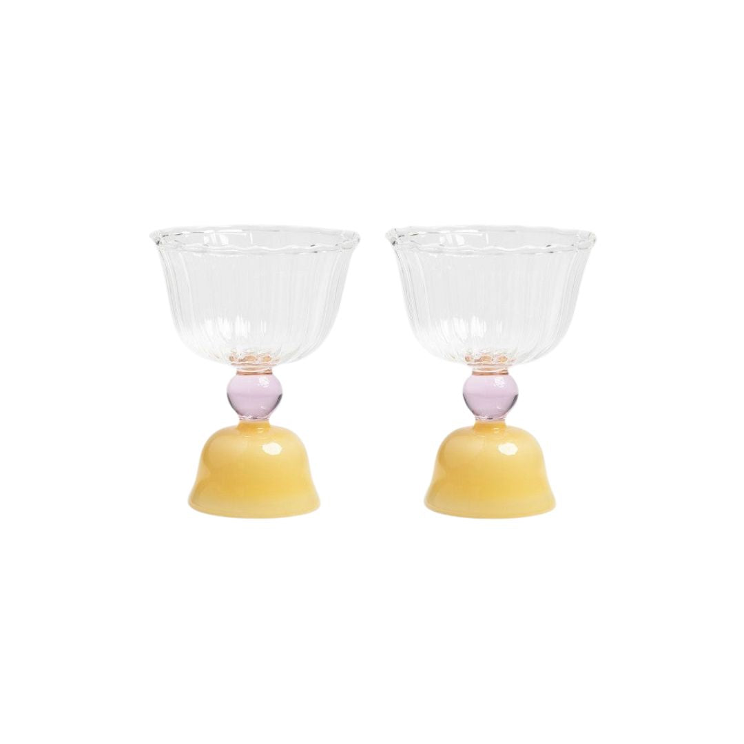 Klevering - Verres tulipe caramel set de 2