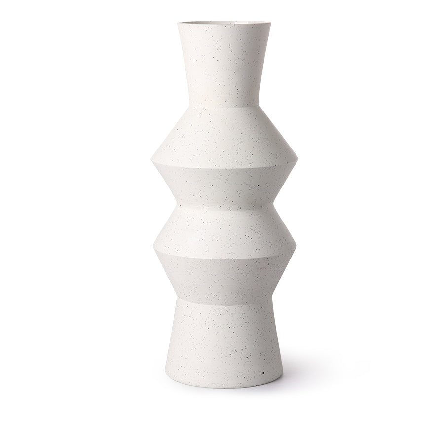 HK Living - Vase en argile moucheté - Angular L