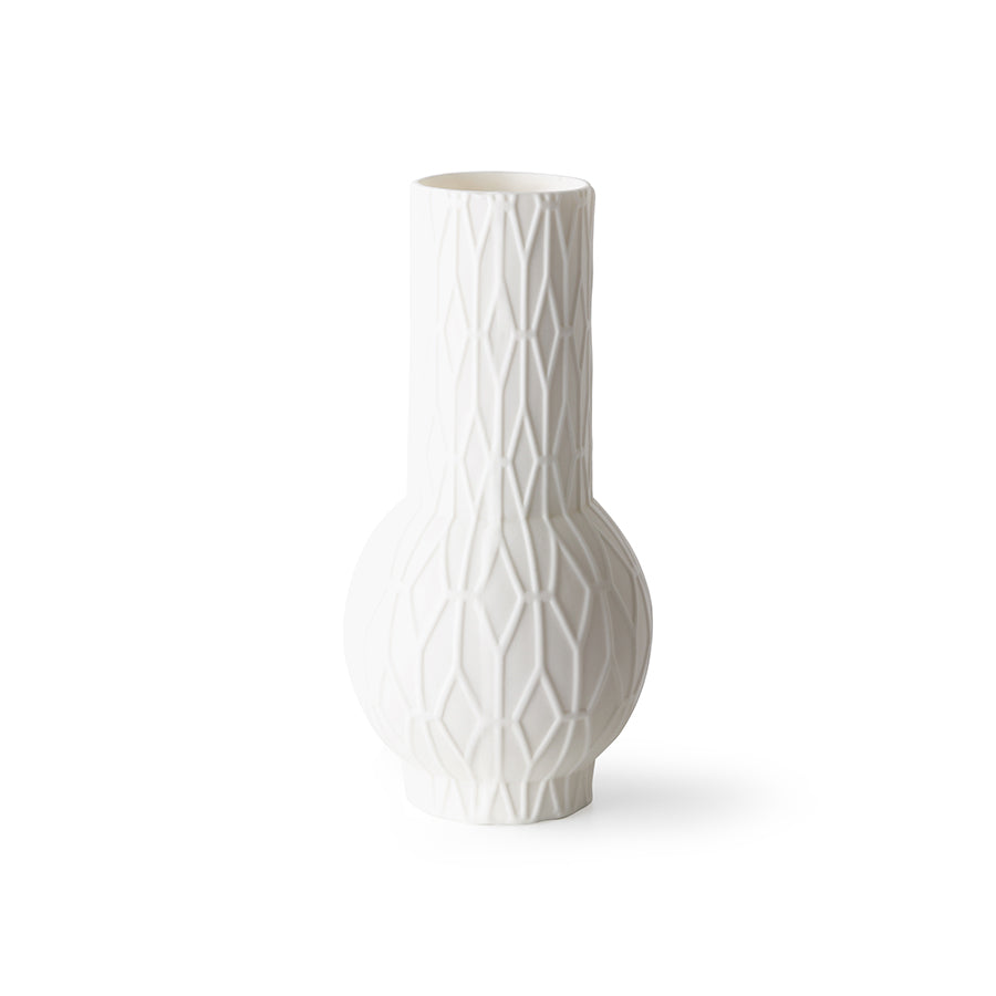HK Living - Set de 4 petits Vases en porcelaine blanche
