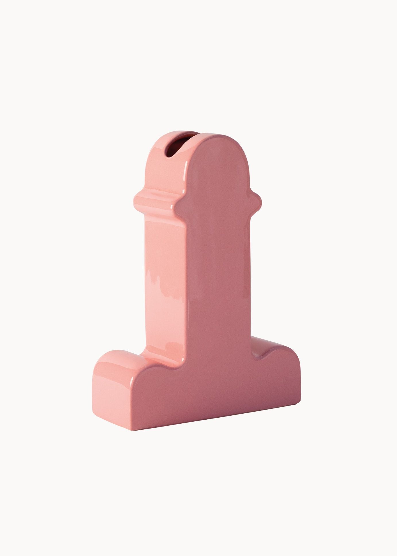 Barcelona Design - Vase Shiva rose en céramique, Ettore Sottsass