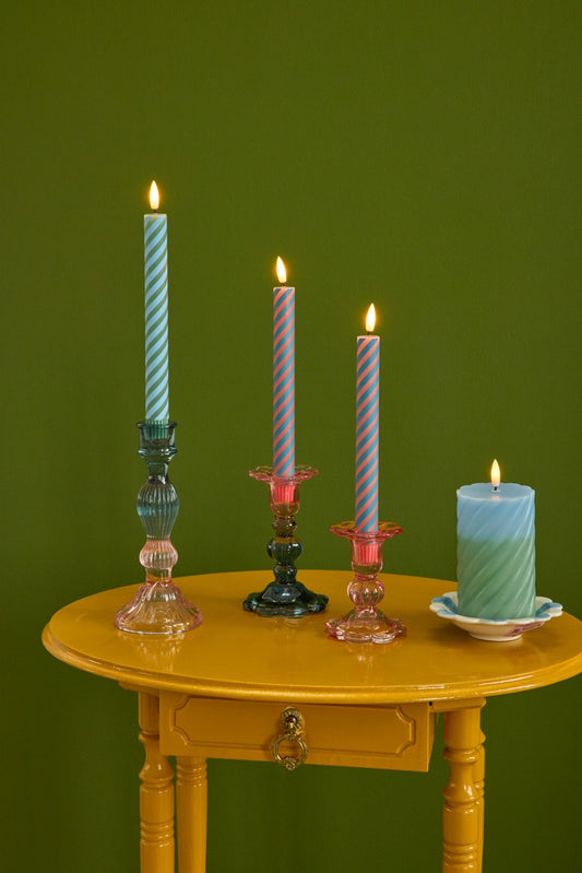 Rice - LED Bougies - Bleu - Pack de 2