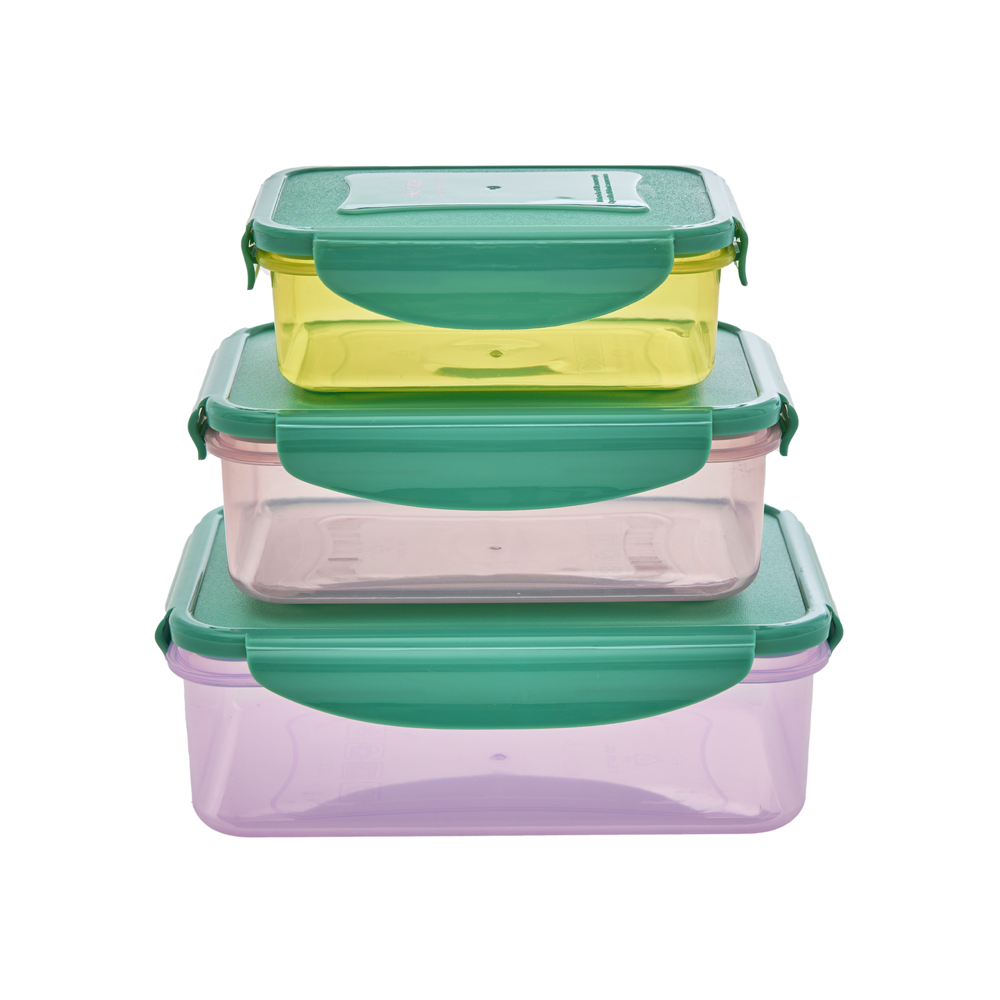 Rice - Boîtes alimentaires rectangulaires Multicolore - Set de 3