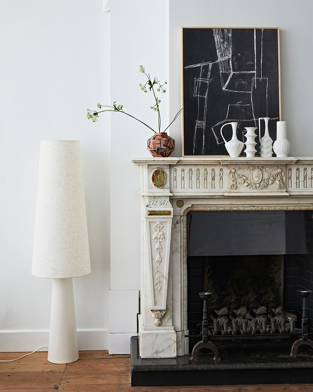 HK Living - Set de 4 petits Vases en porcelaine blanche