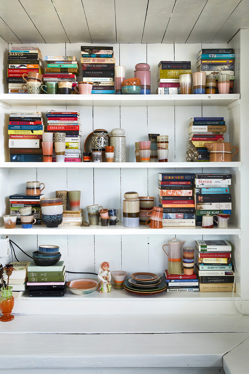 HK Living- Céramique des années 70: Pot de stockage Lac