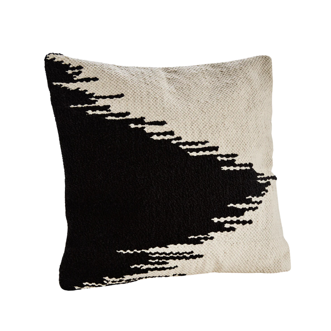 Madam Stoltz - Housse de coussin - blanc et noir