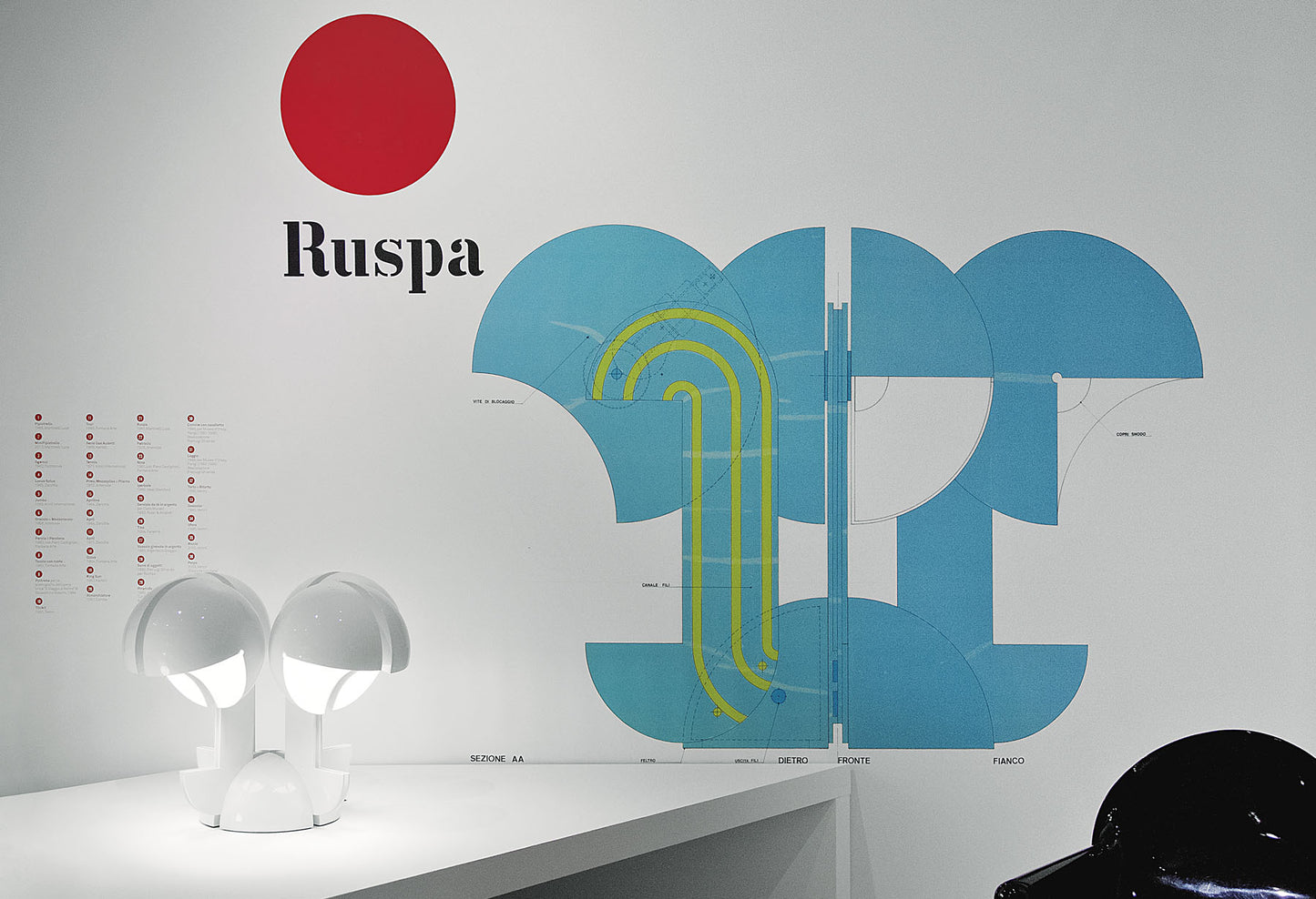 Martinelli Luce - Lampe Ruspa par Gae Aulenti