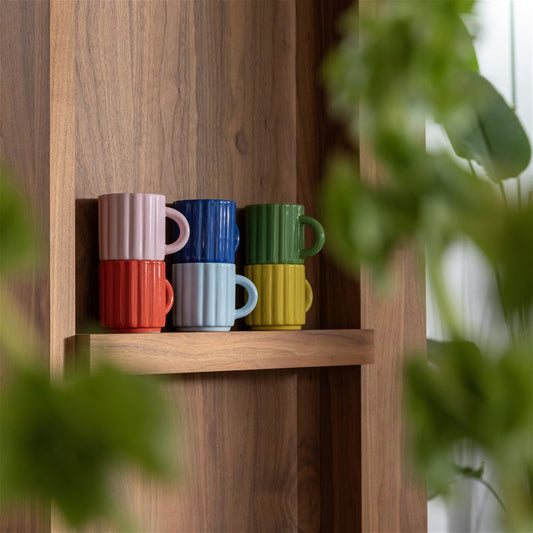& klevering - Tasses/Mug tube multicolores 6 pièces