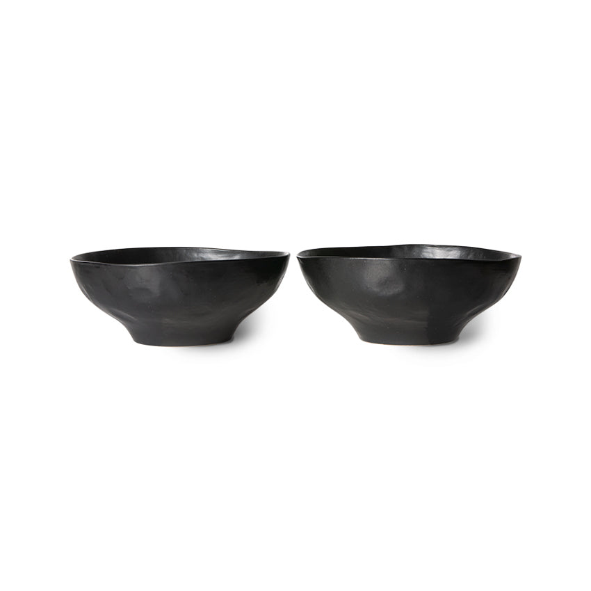 HK Living - Bols noirs Bold&Basic Set de 2