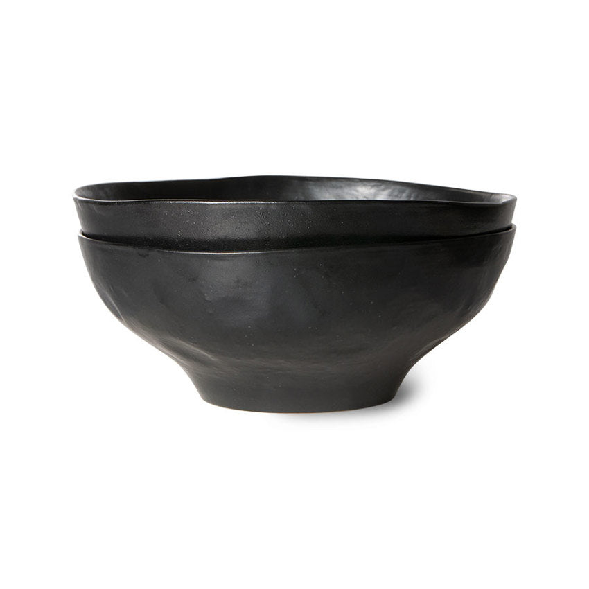 HK Living - Bols noirs Bold&Basic Set de 2