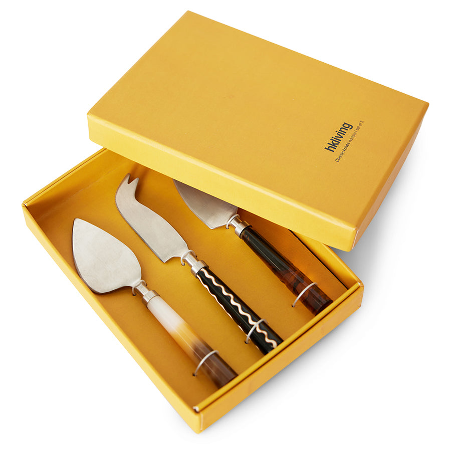 HK Living - Couteaux à fromage havane (lot de 3)