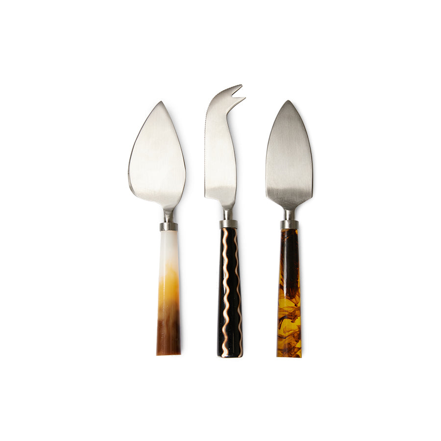 HK Living - Couteaux à fromage havane (lot de 3)