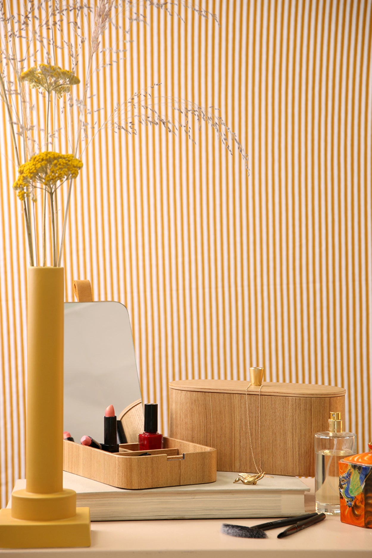 HK Living - Boîte à bijoux - coffret miroir en bois de saule