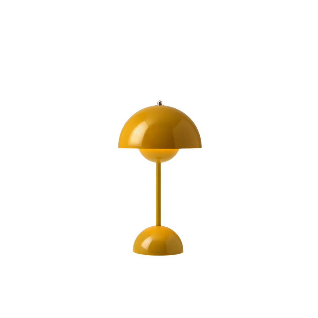 And Tradition - Lampe de table portable Flowerpot VP9 Moutarde de Verner Panton