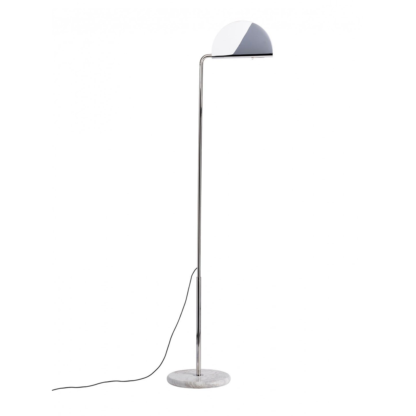 DCW - Lampadaire Mezzaluna Floor tête chromée de Bruno Gecchelin