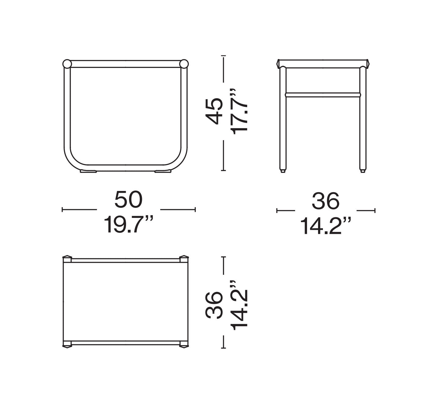 Cassina - Tabouret LC9