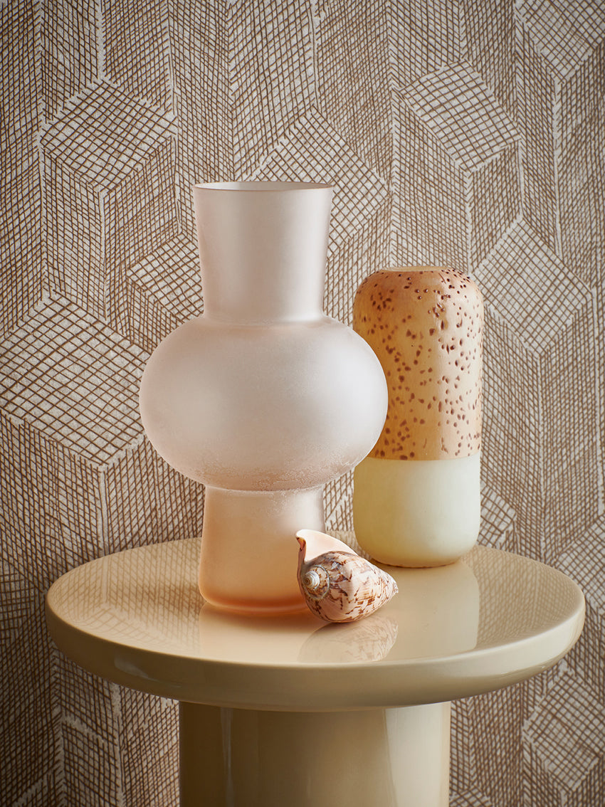 HK Living - Vase à fleur S mat peach