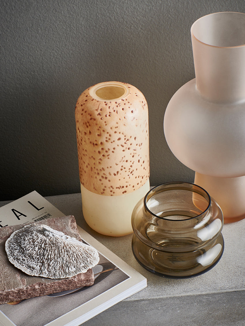HK Living - Vase à fleur S mat peach