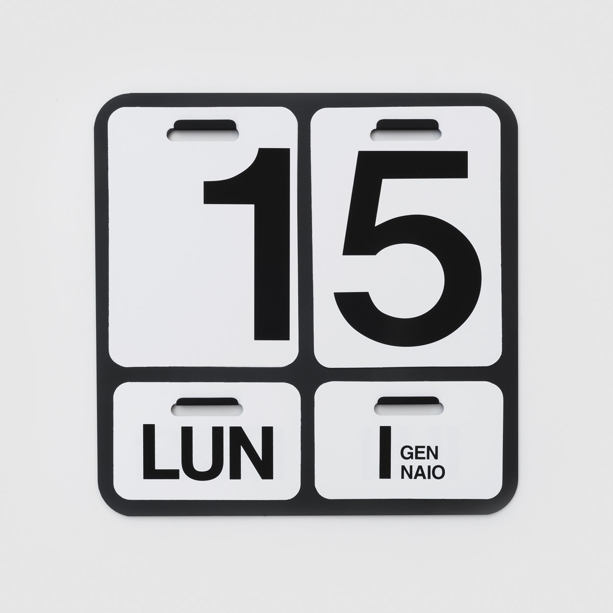 Danese - Calendrier Formosa noir de Enzo Mari