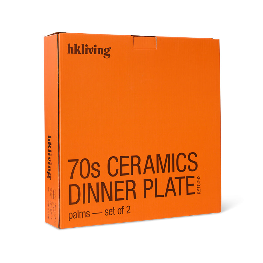 HK Living - Set de 2 Assiettes vert pastel - 70s ceramics Ø27.5 cm