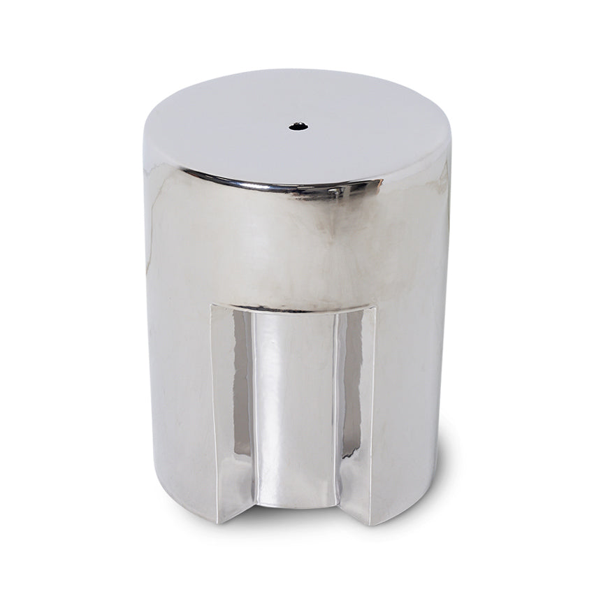HK Living - Table d'appoint en grès chromé