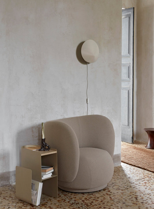 Ferm Living - Fauteuil Rico Lounge Boucle de laine naturel