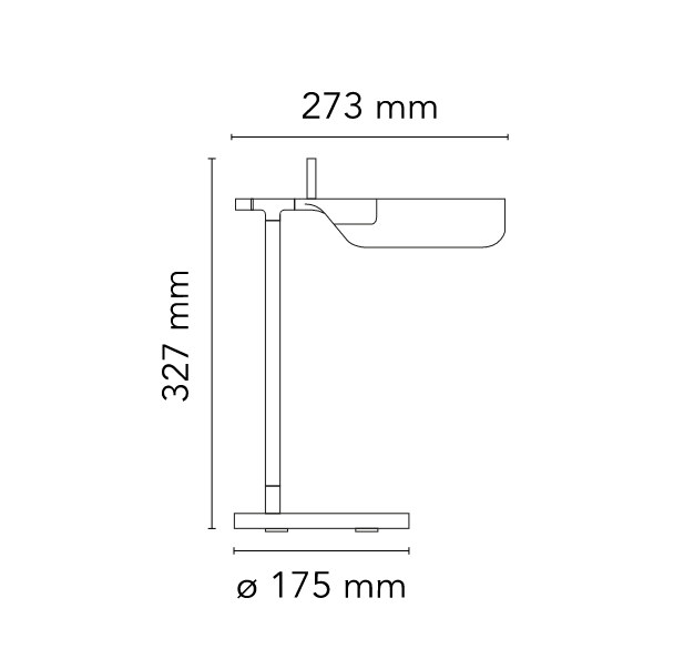 Flos - Lampe de table - TAB T Noir