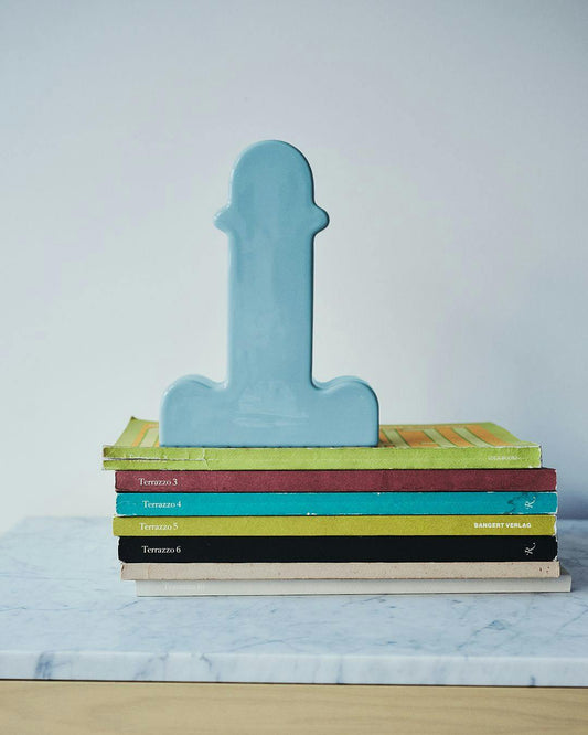 Barcelona Design - Vase Shiva bleu en céramique, Ettore Sottsass