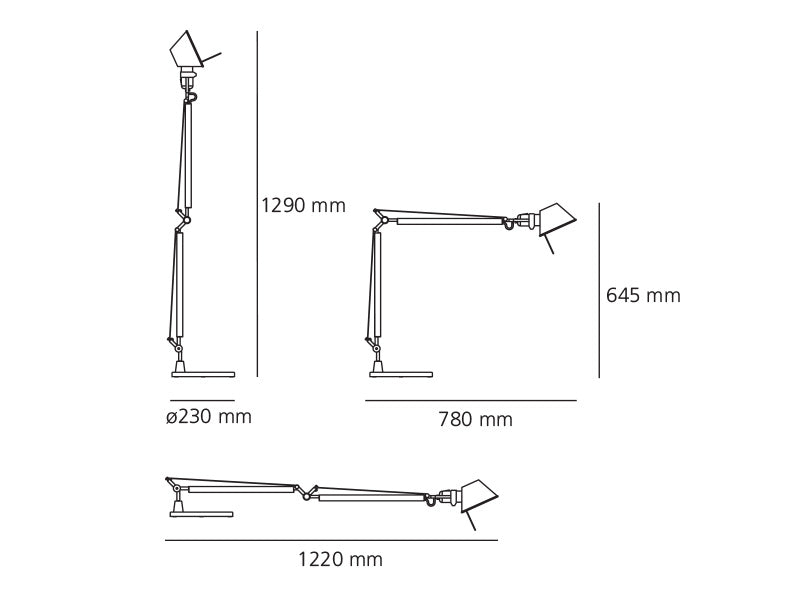 Artemide - Lampe de bureau - Tolomeo table LED 2700K