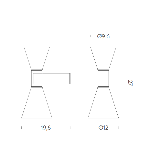 Nemo Lighting - Mini applique de Marseille de Le Corbusier