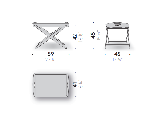 De Padova - Table-plateau - Mate