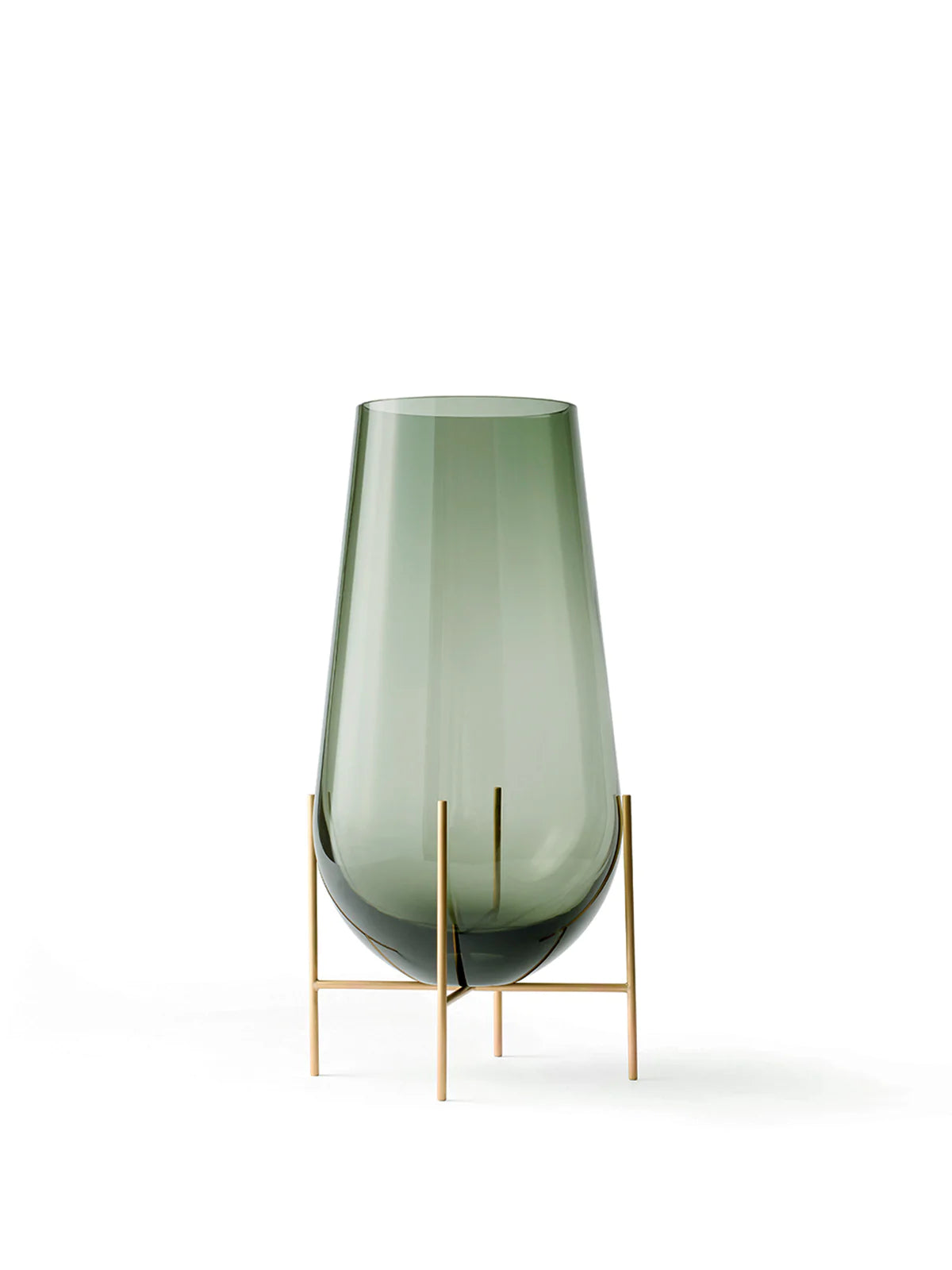 Audo Copenhagen - Vase - Echasse, S, Smoke/Brushed Brass