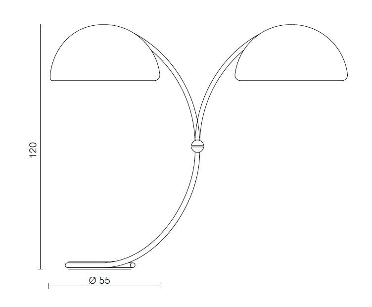 Martinelli luce - Lampadaire - Serpente blanc