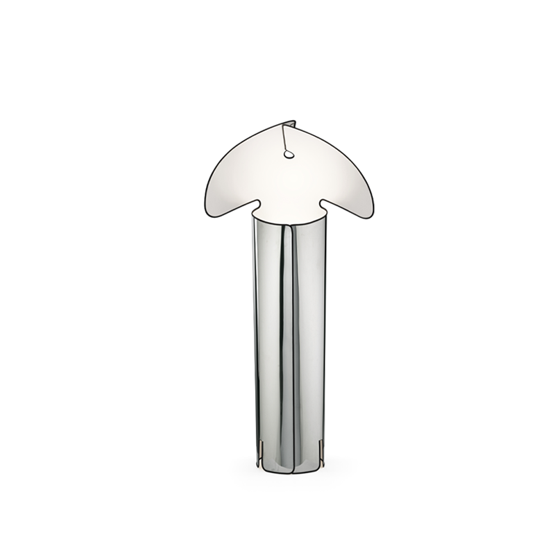 Flos - Lampadaire - Chiara Table Gris aluminium/ bord anthracite