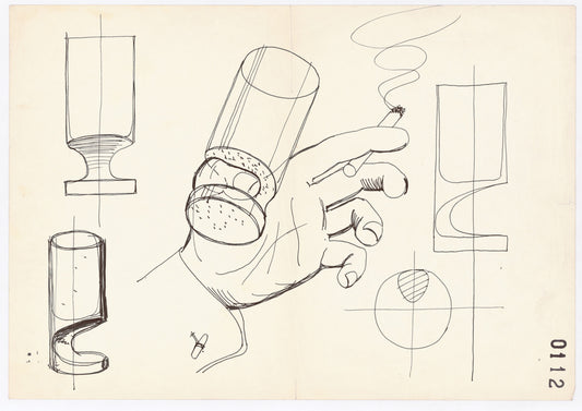 2 Verres design Joe Colombo - Smoke Bicchiere Double Old Fashioned