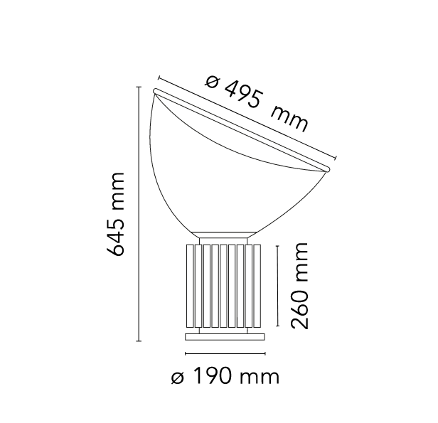 Flos - Lampe de table Taccia argent