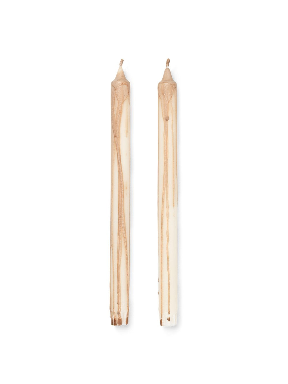 Ferm Living - Bougies Dryp - Lot de 2 - Beige